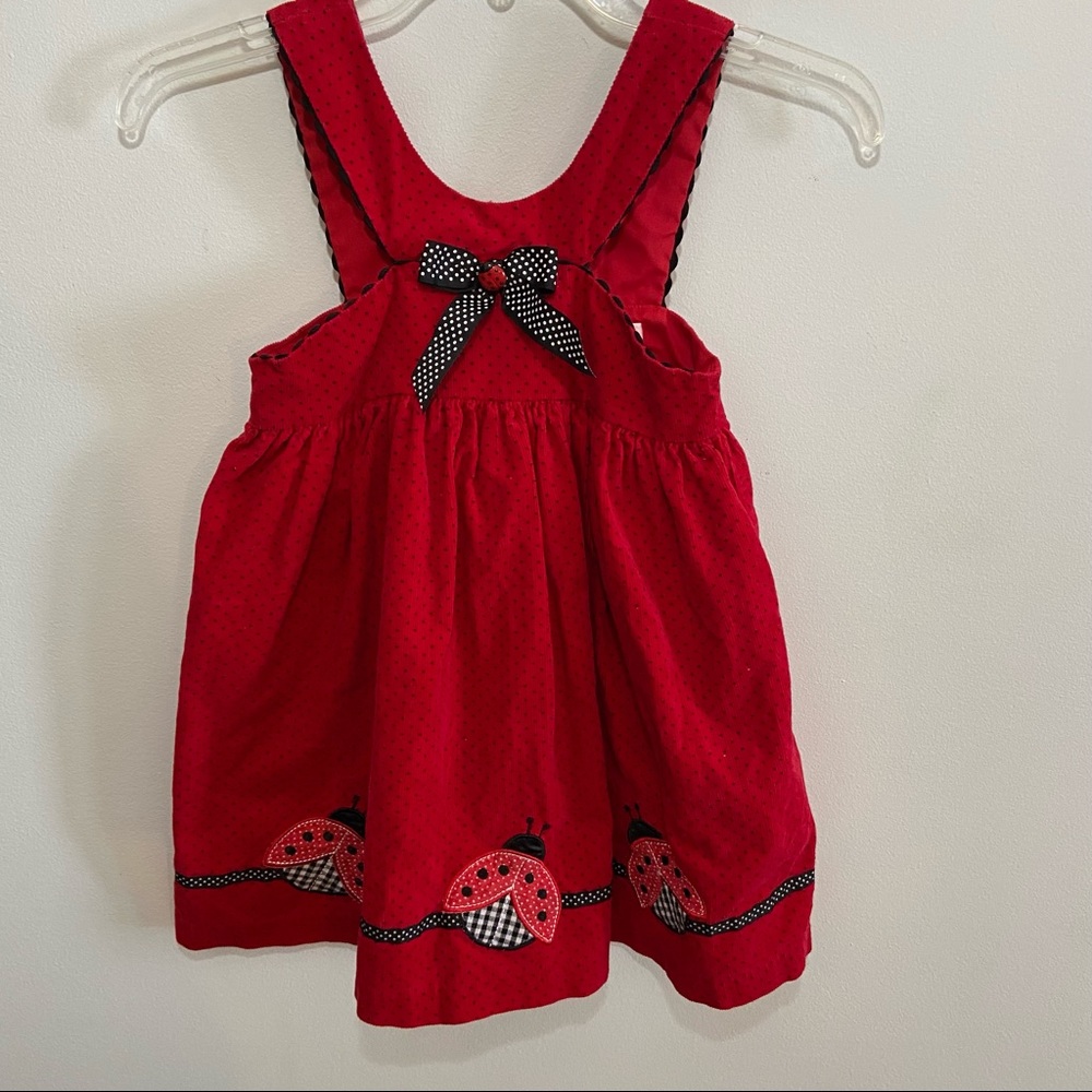 Rare Editions Ladybug Corduroy Jumper Size 6
